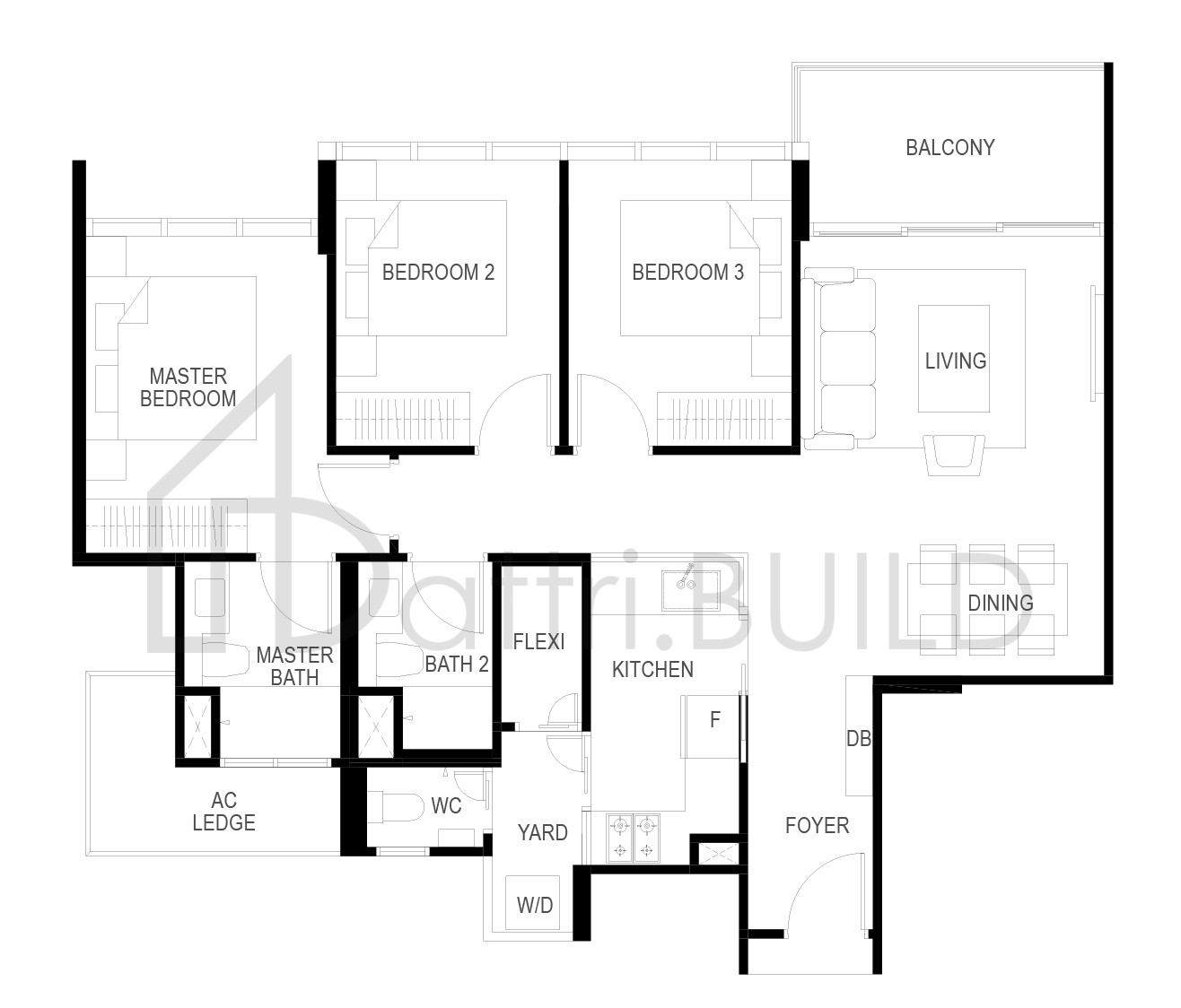 THE GAZANIA C3P floorplan (watermarked)