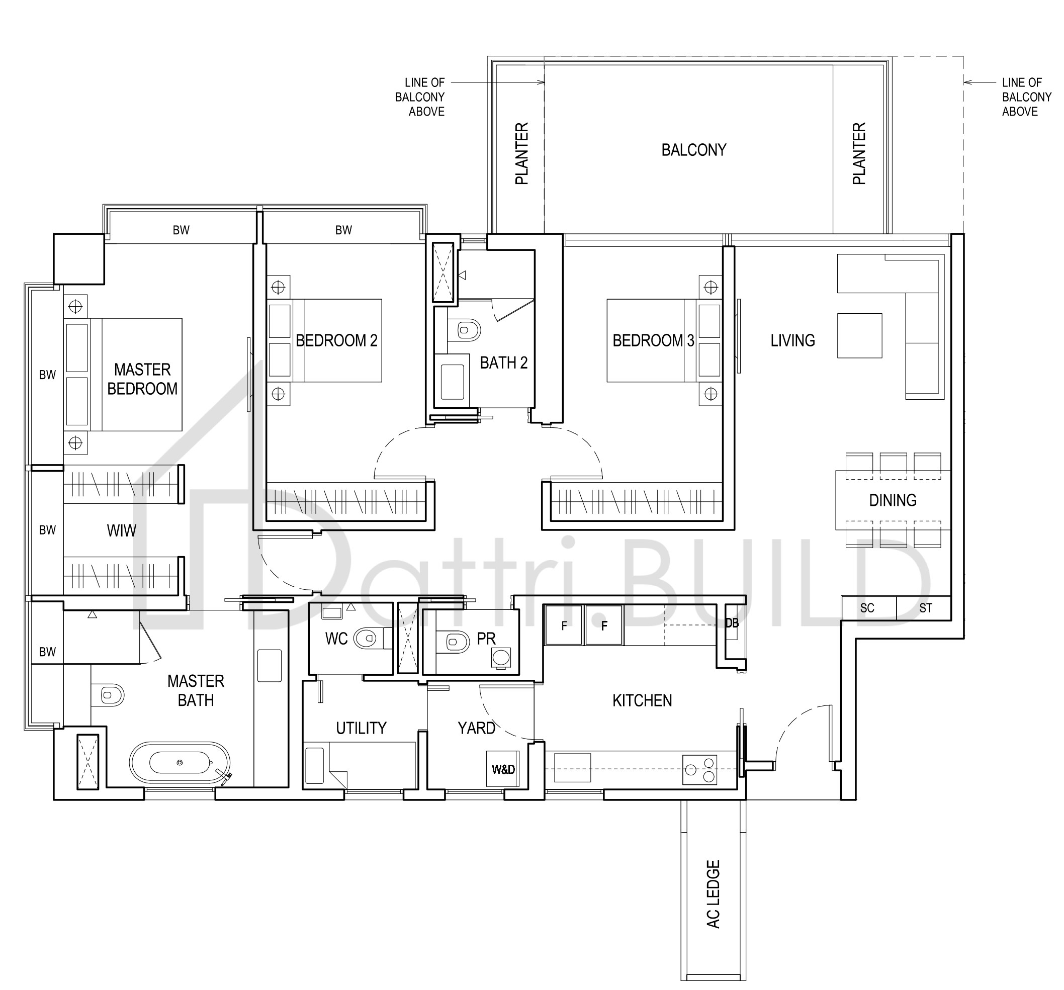 BOULEVARD 88 B1/B1a floorplan (watermarked)