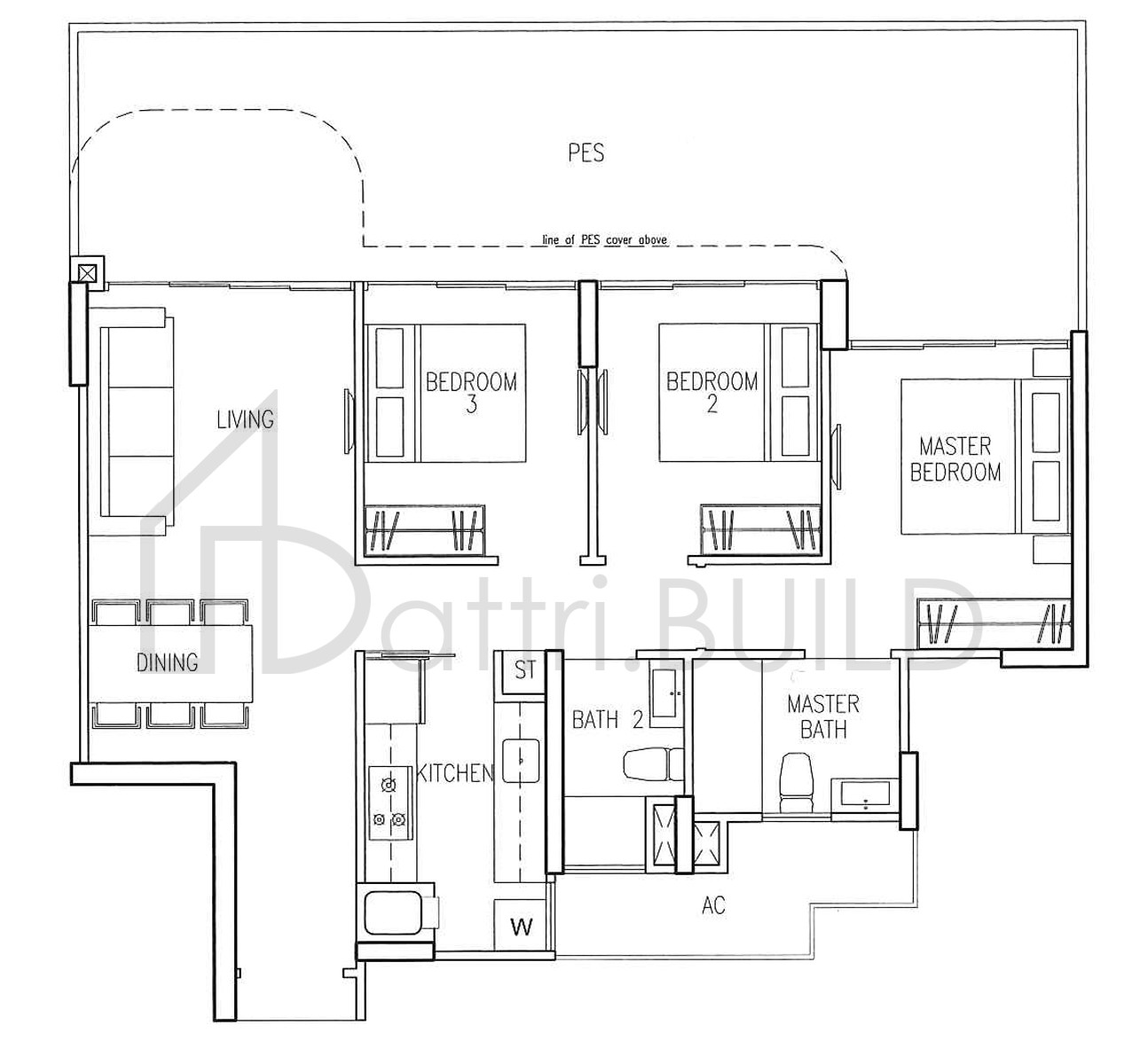 RIVERSOUND RESIDENCE C1bp floorplan (watermarked)