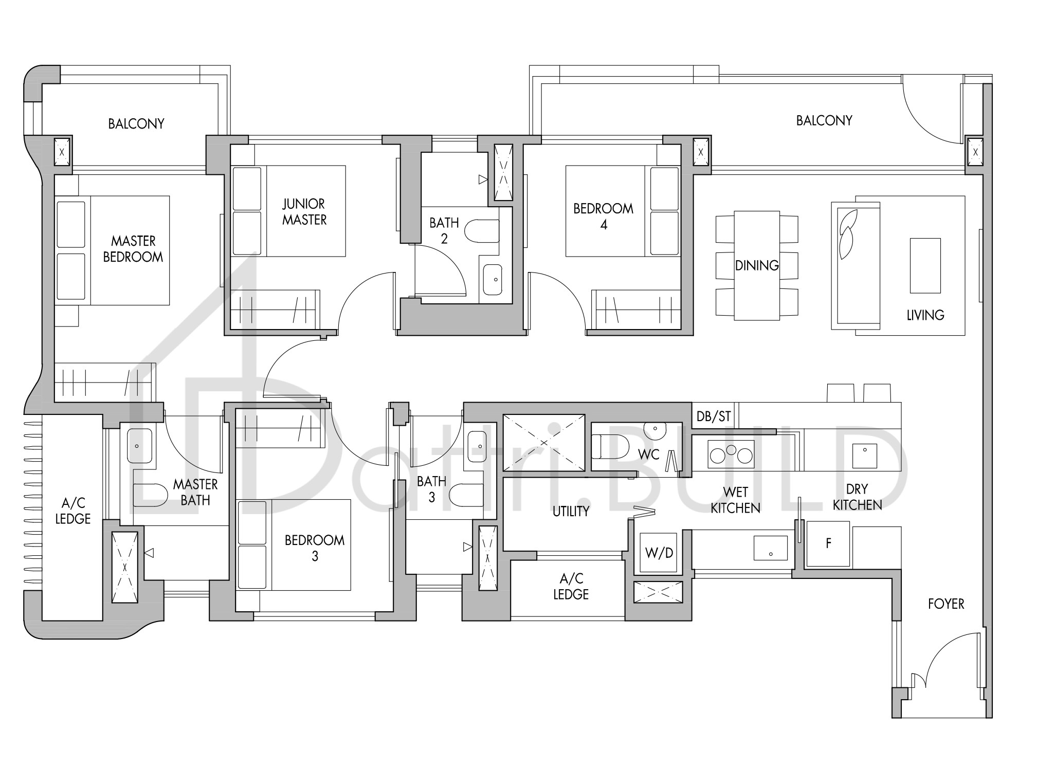 THE TRE VER D2P floorplan (watermarked)