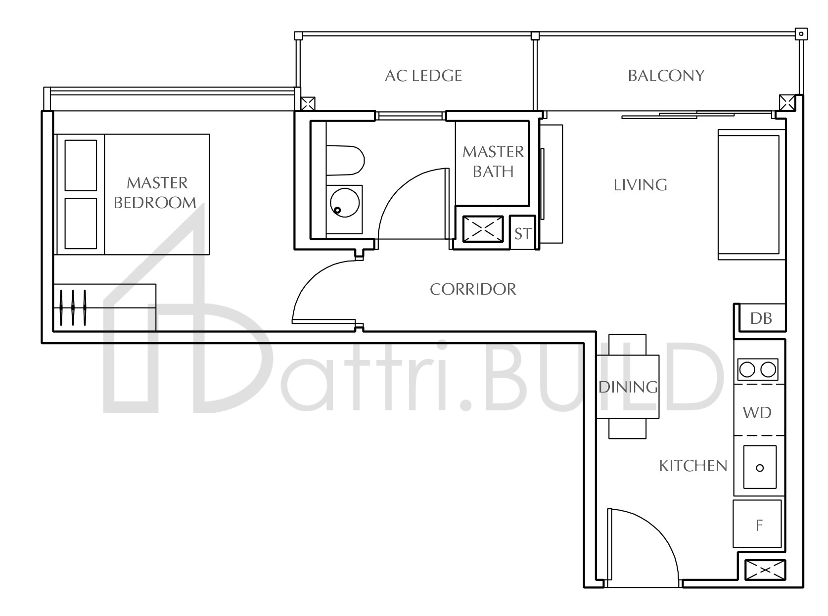 JUI RESIDENCES A2 floorplan (watermarked)