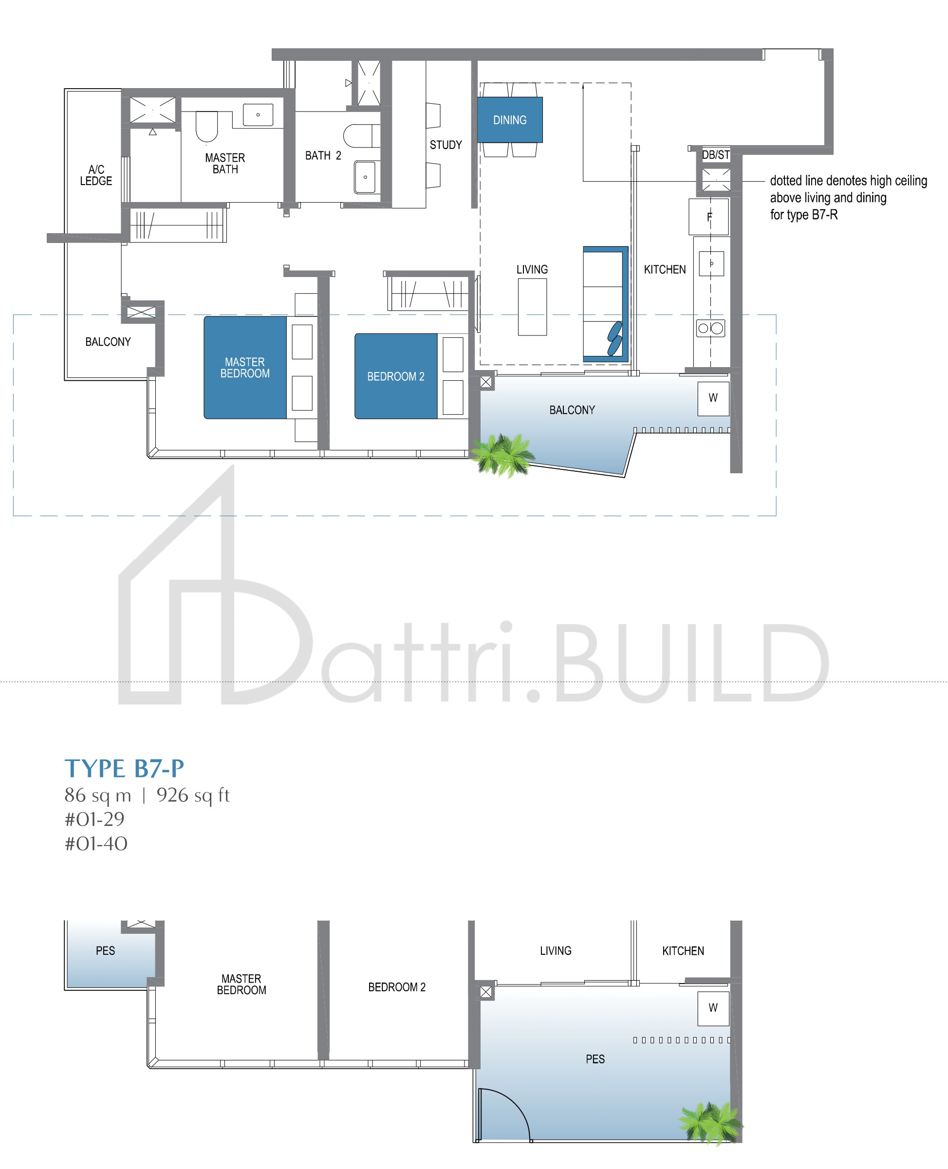LAKE GRANDE B7-P floorplan (watermarked)