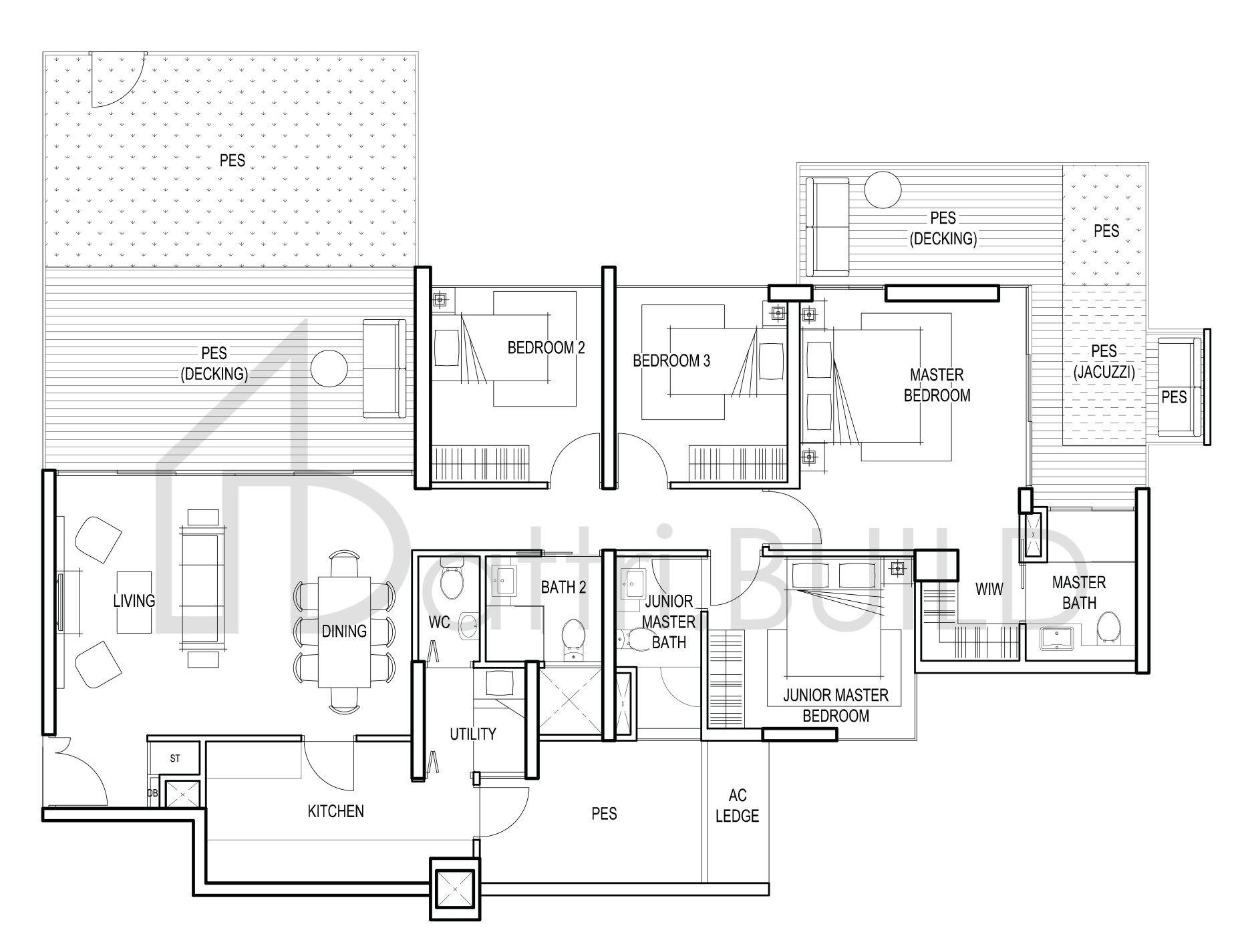 FORESQUE RESIDENCES D3 floorplan (watermarked)
