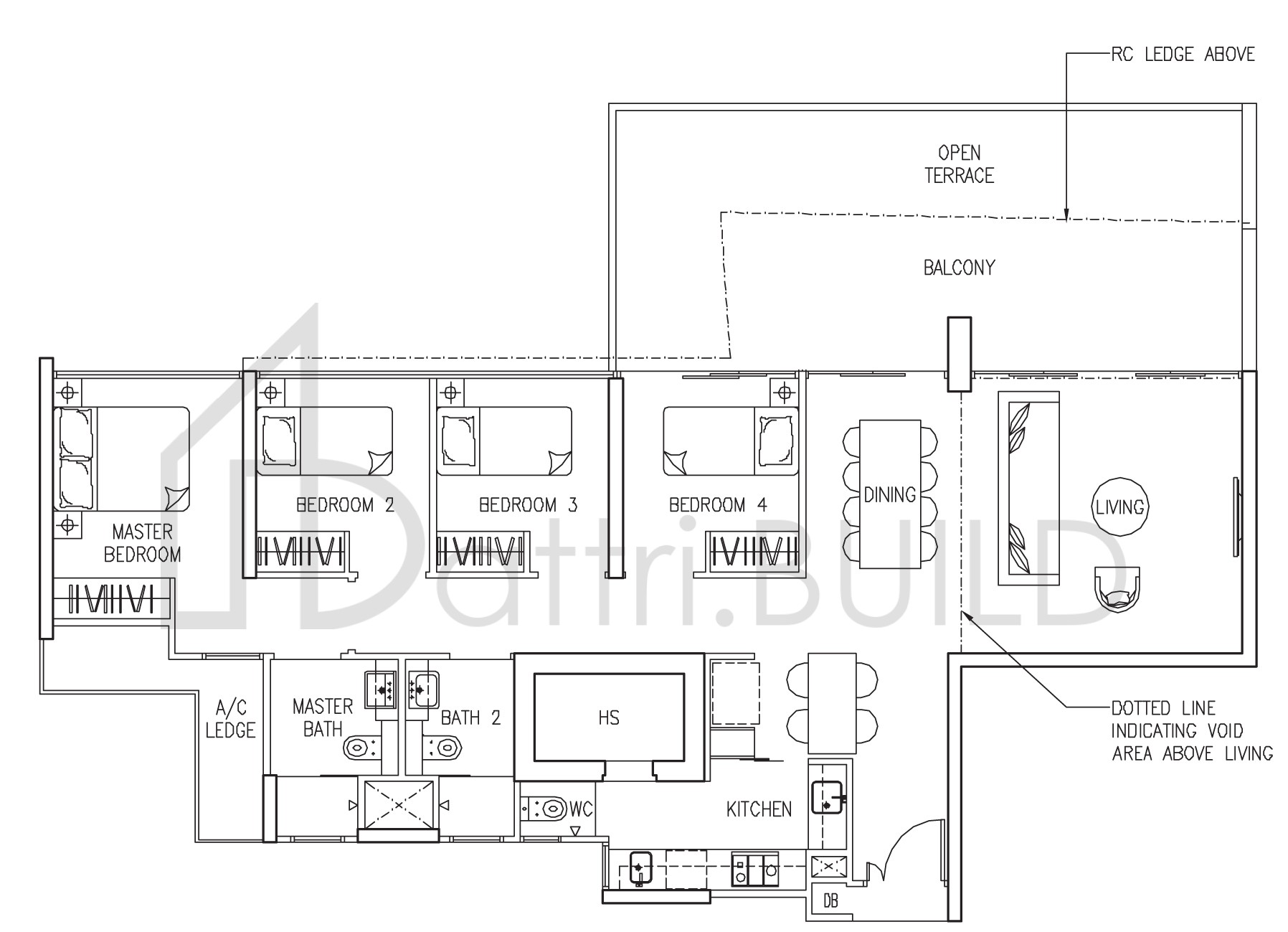 THE TRILINQ D2-P floorplan (watermarked)