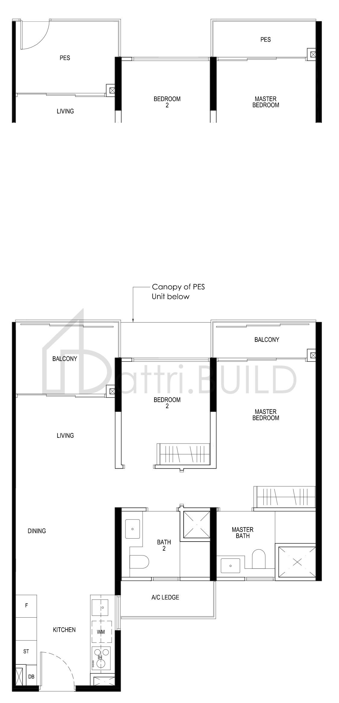 DAINTREE RESIDENCE B4c-P floorplan (watermarked)