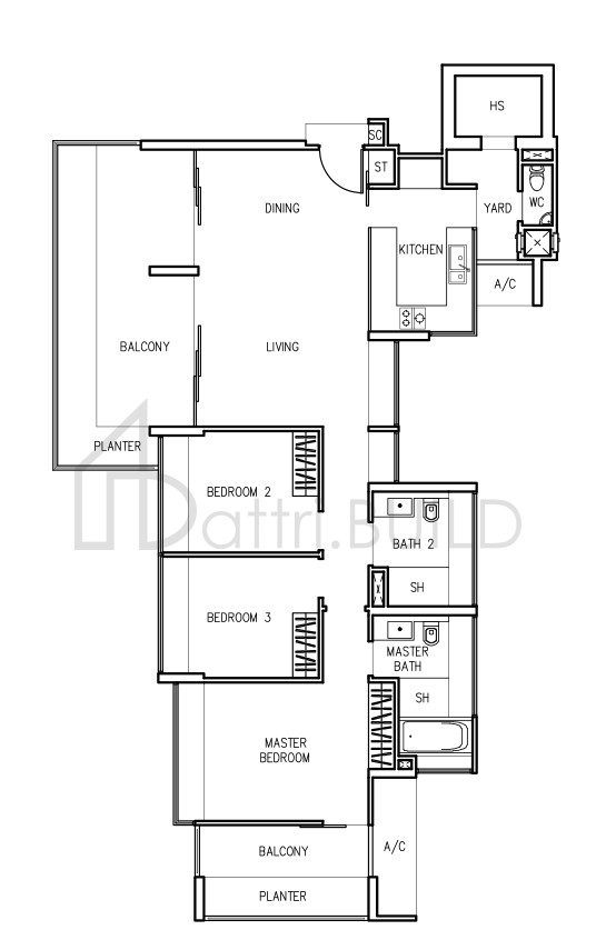 THE TRIZON C2 floorplan (watermarked)