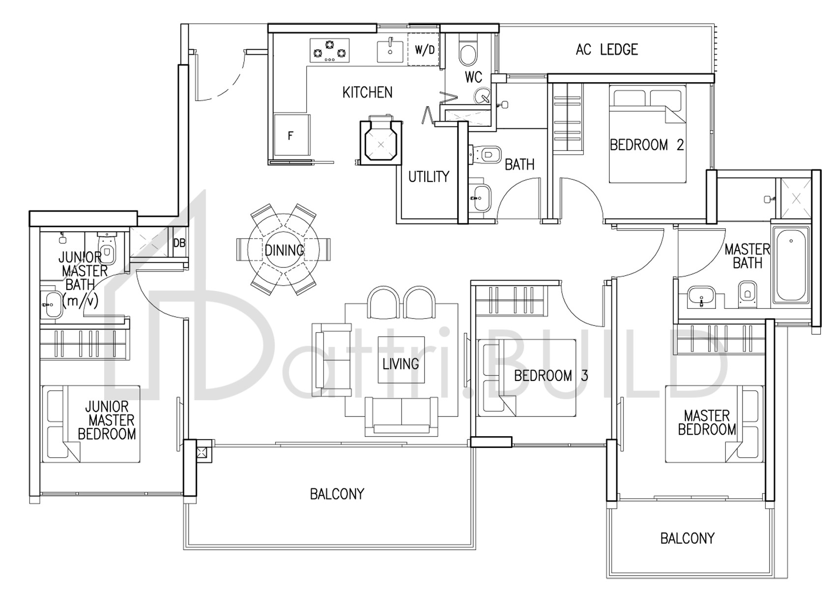 THE SKYWOODS 4S1 floorplan (watermarked)
