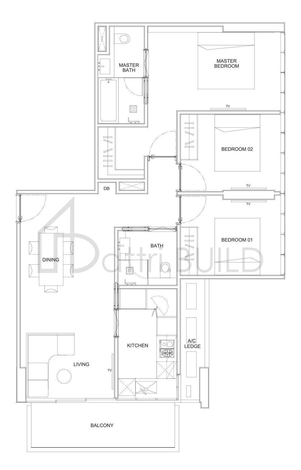 6 DERBYSHIRE B 105SQM floorplan (watermarked)