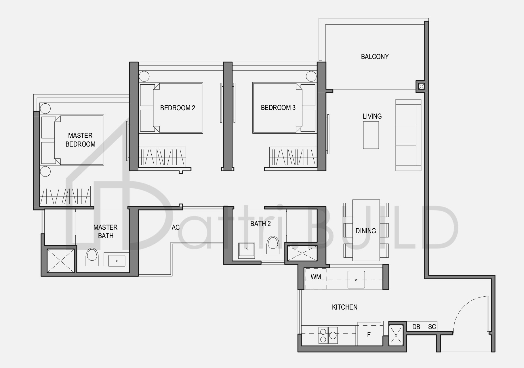 PARC BOTANNIA 3BRC1a floorplan (watermarked)