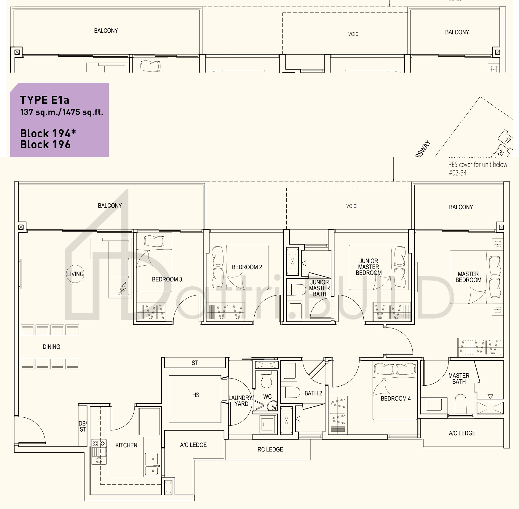 WESTWOOD RESIDENCES E1a floorplan (watermarked)
