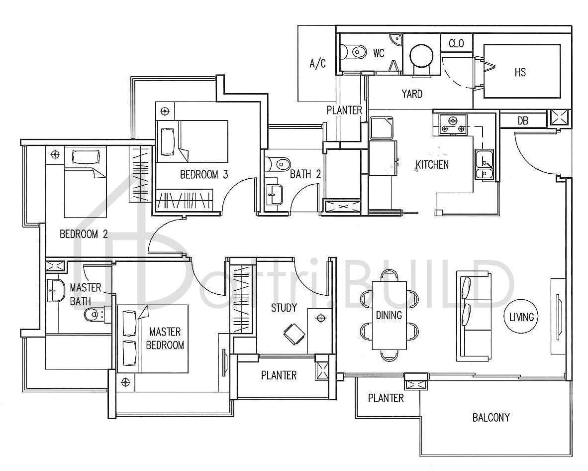 THE INFINITI C2 floorplan (watermarked)