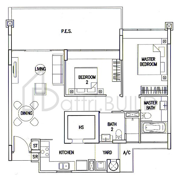 THE CALROSE A3P floorplan (watermarked)