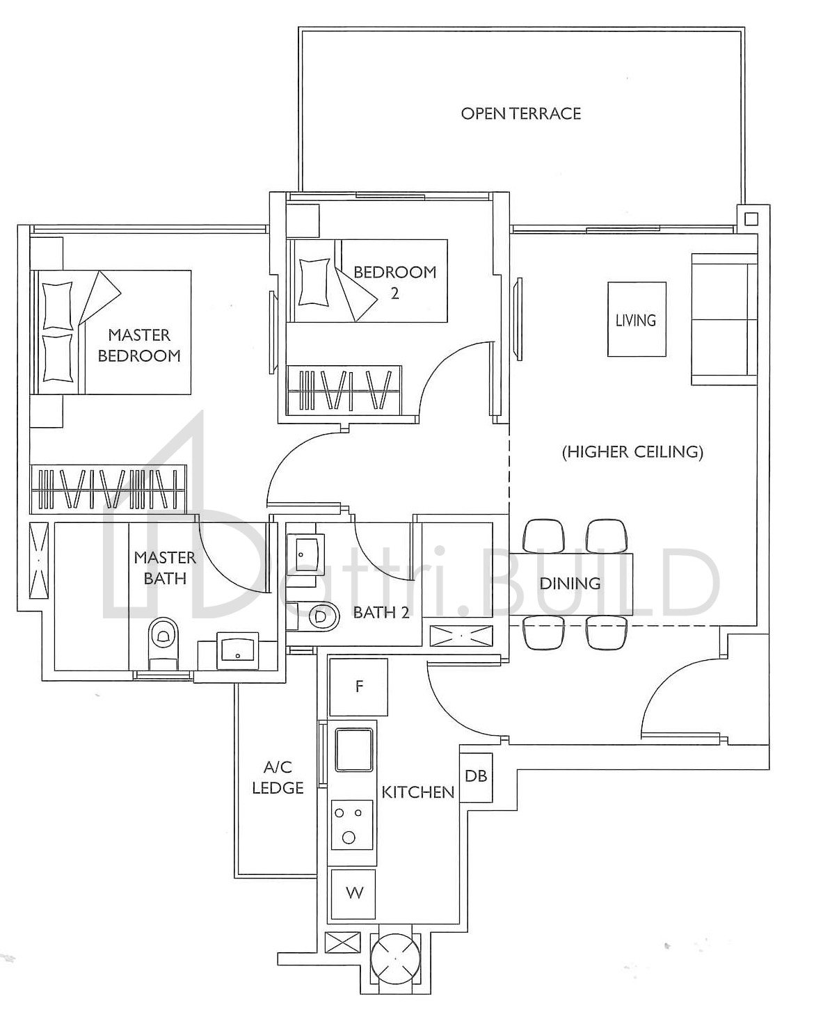 THE LUXURIE B1L floorplan (watermarked)