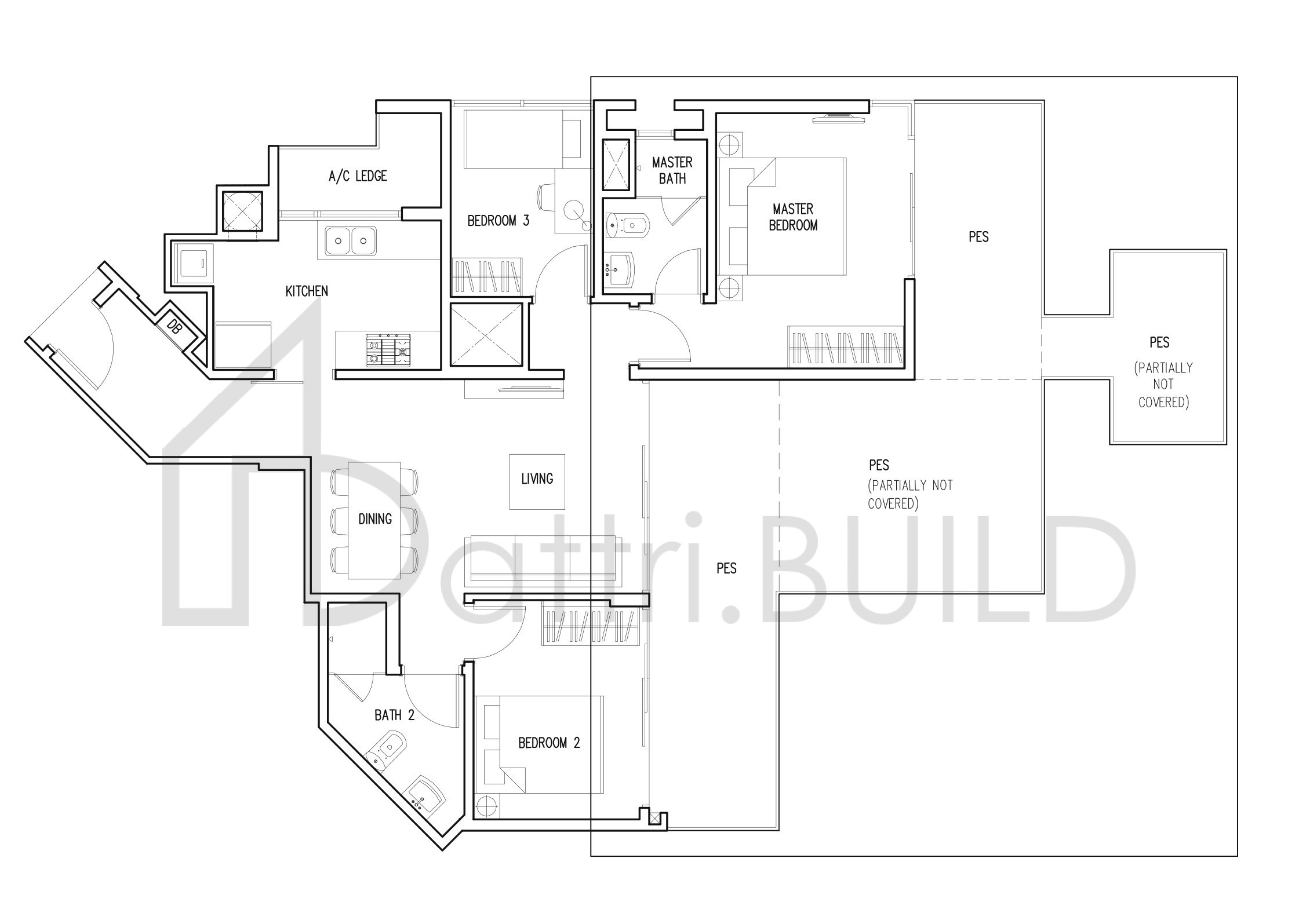 THE MILTONIA RESIDENCES C1-Ga floorplan (watermarked)