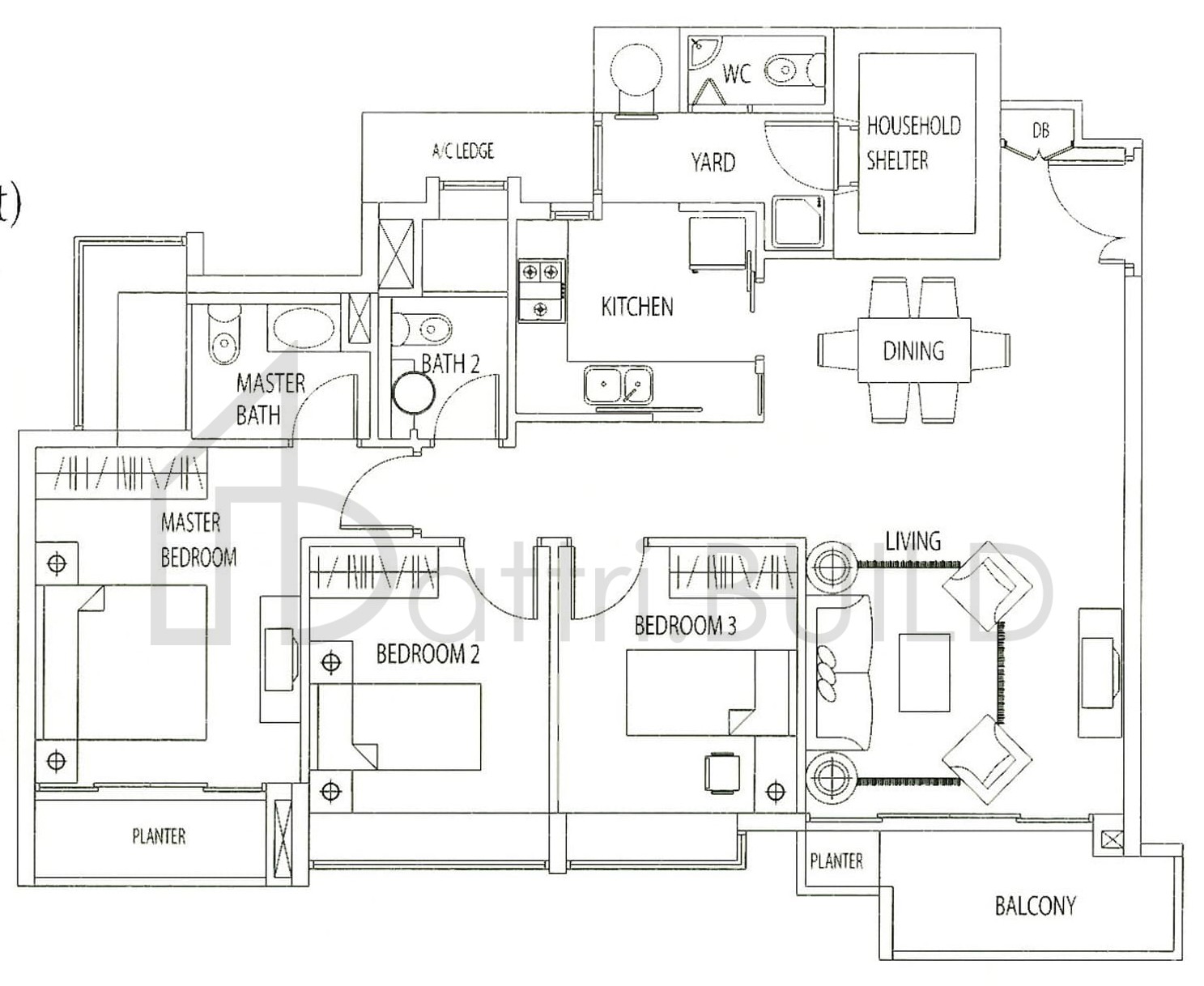 TANGERINE GROVE B1-1 floorplan (watermarked)