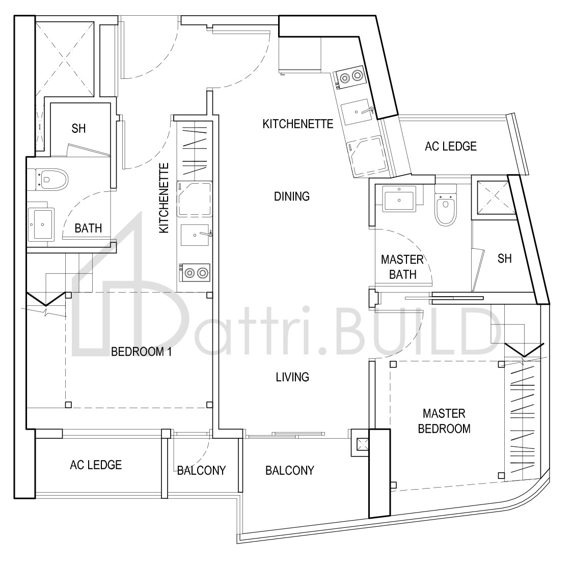 CITY GATE 2DK5 floorplan (watermarked)