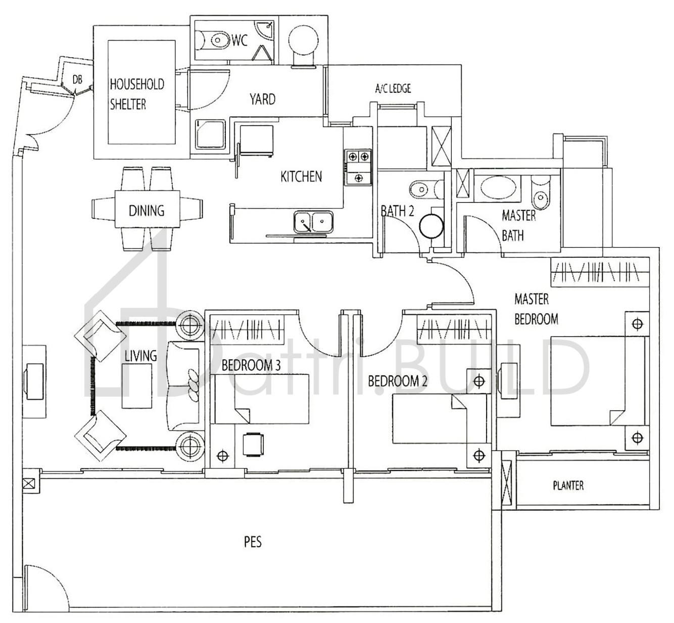 TANGERINE GROVE B1e-P1 floorplan (watermarked)