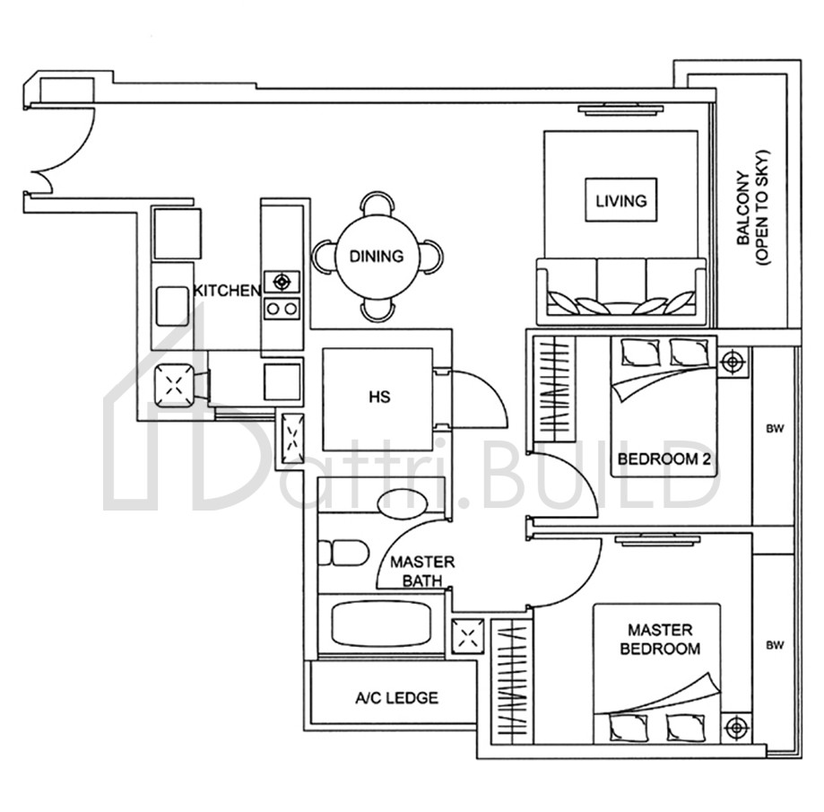THE VISION A3a floorplan (watermarked)
