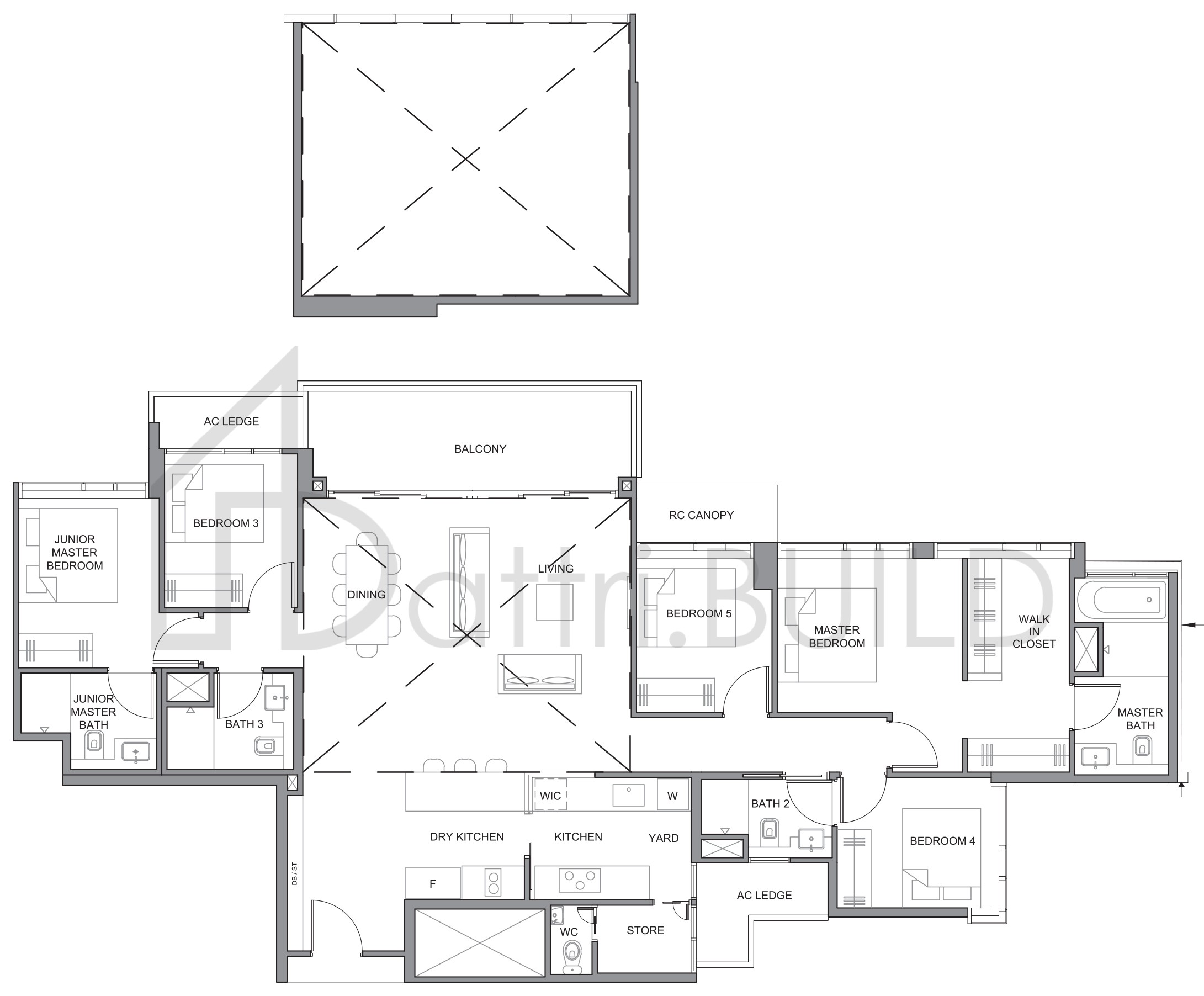 PARC CLEMATIS PH-5 floorplan (watermarked)