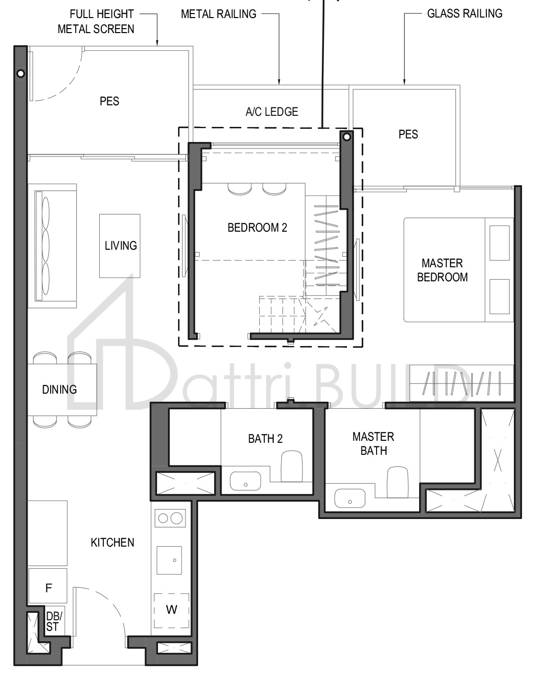 PARC KOMO 2D2a-G floorplan (watermarked)