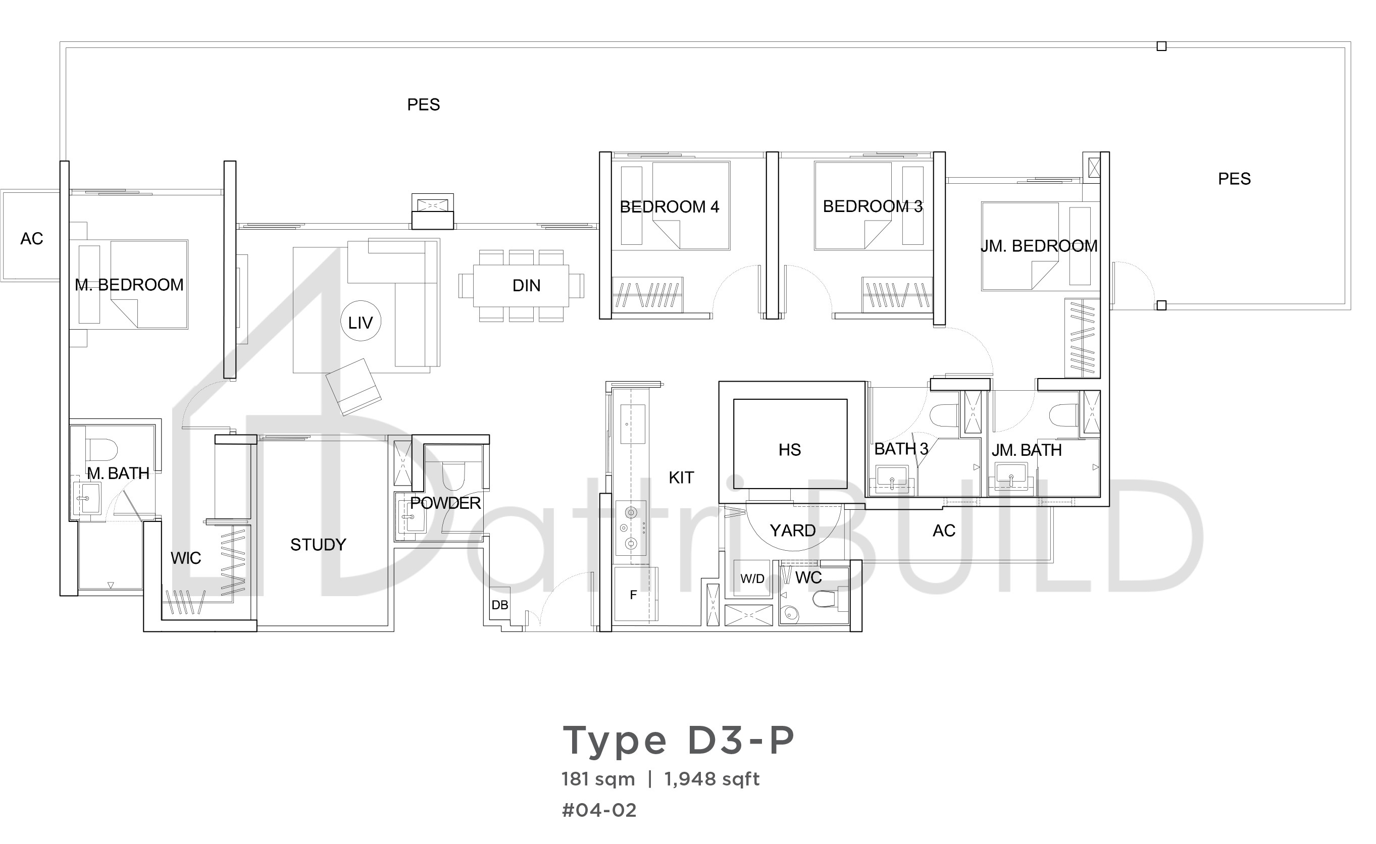 UPTOWN @ FARRER D3-P floorplan (watermarked)