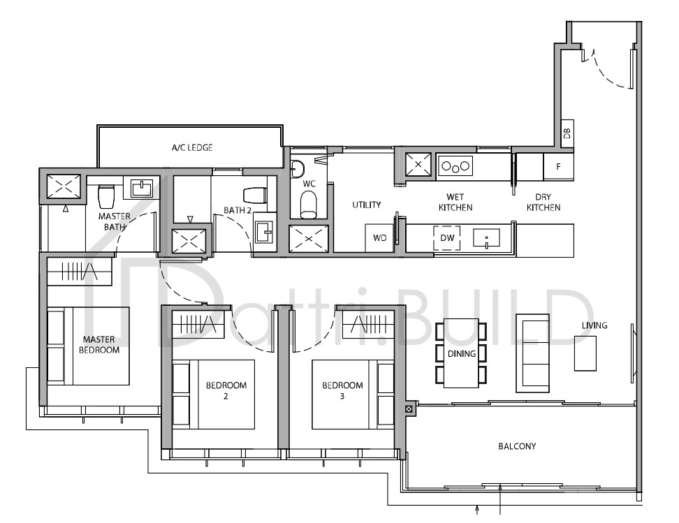DAIRY FARM RESIDENCES 3C1 floorplan (watermarked)