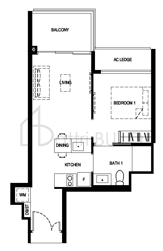 NORMANTON PARK 1BR-b floorplan (watermarked)