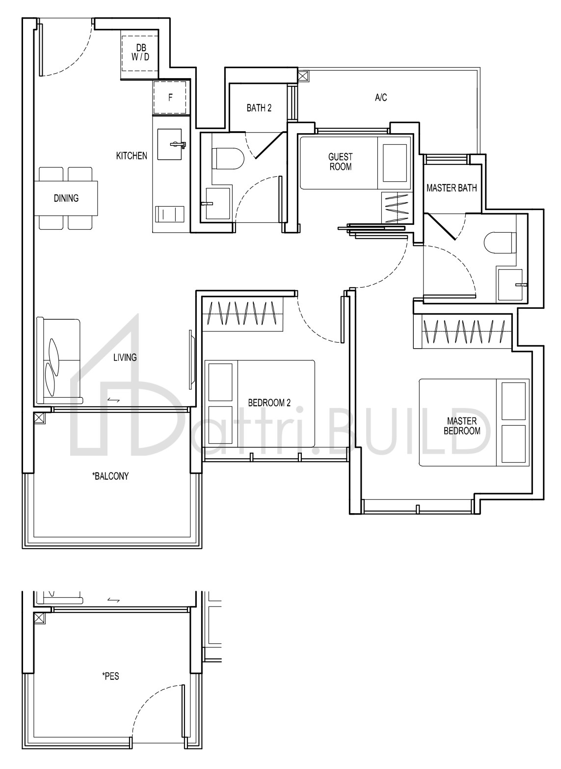 VIEW AT KISMIS C3-G floorplan (watermarked)