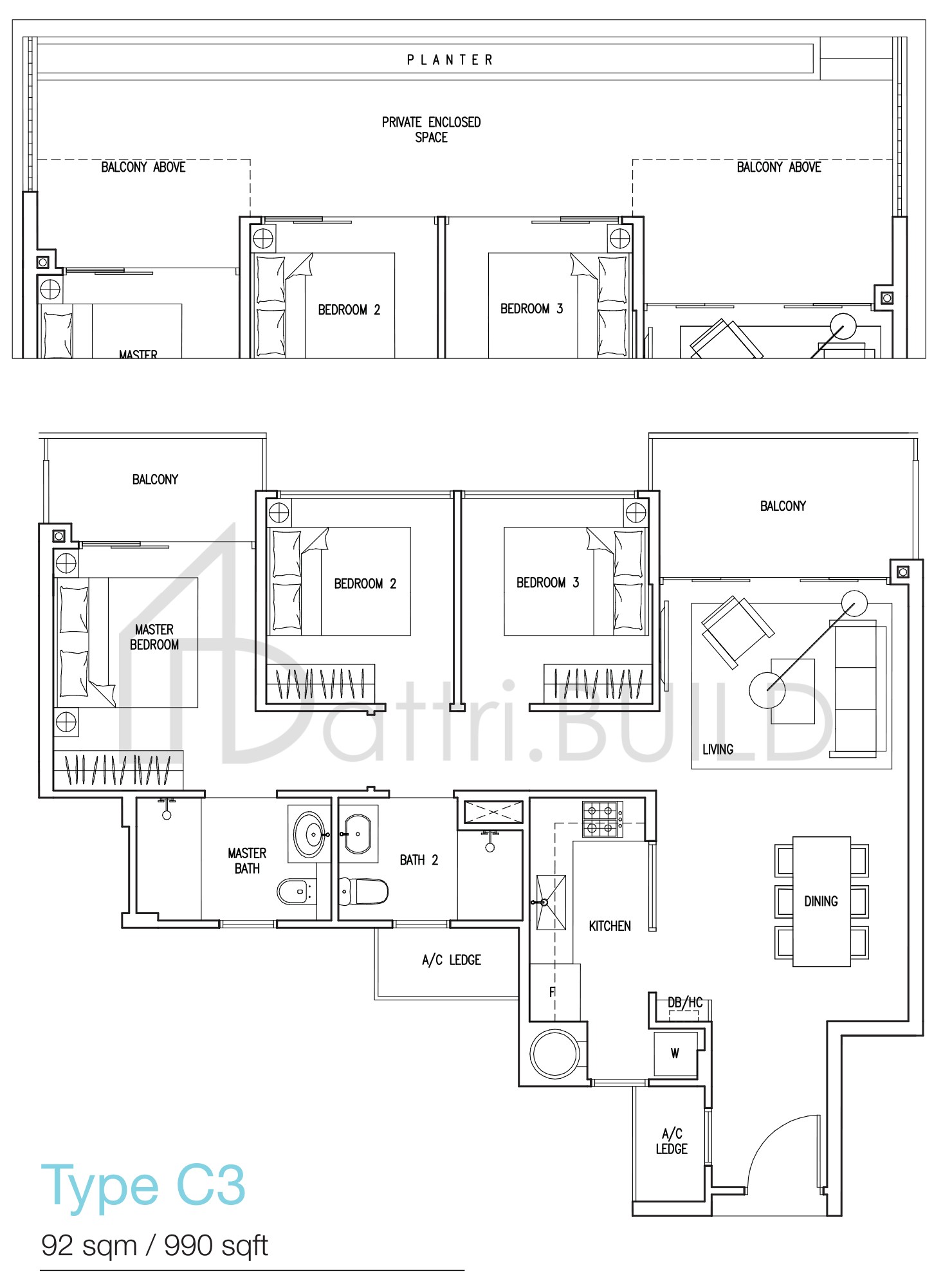 THE NAUTICAL C3 floorplan (watermarked)