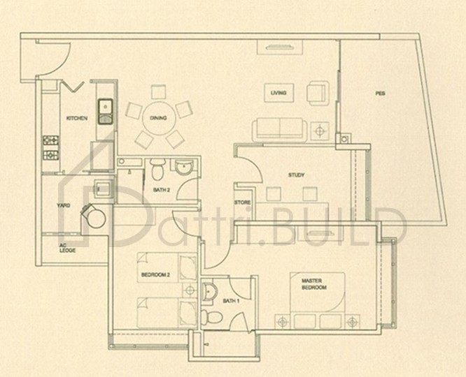 THE RAINTREE B1c-p floorplan (watermarked)