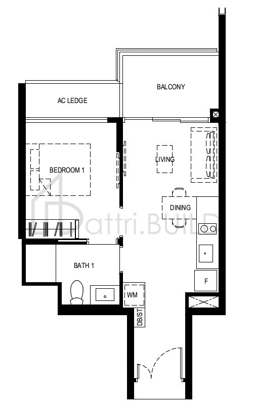 NORMANTON PARK 1BR-cR floorplan (watermarked)