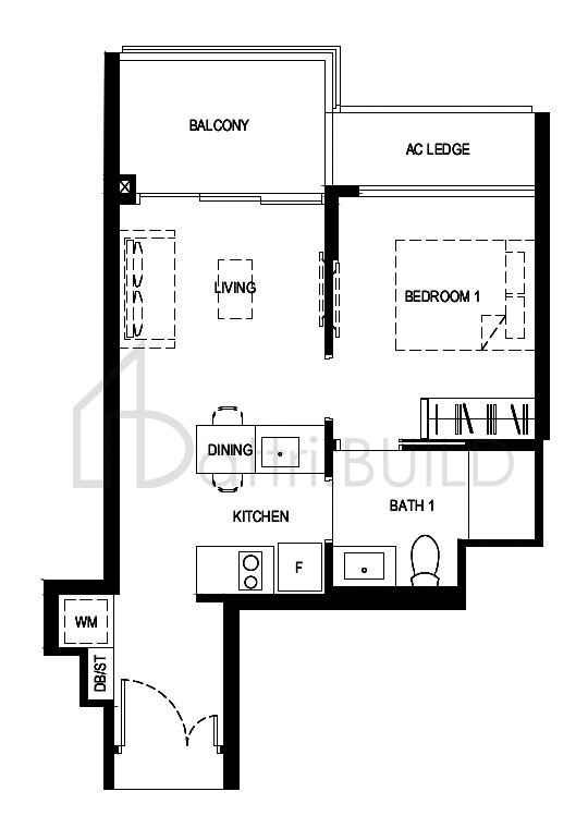 NORMANTON PARK 1BR-bR floorplan (watermarked)