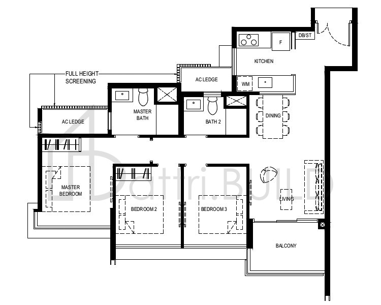NORMANTON PARK 3BR-CbR floorplan (watermarked)