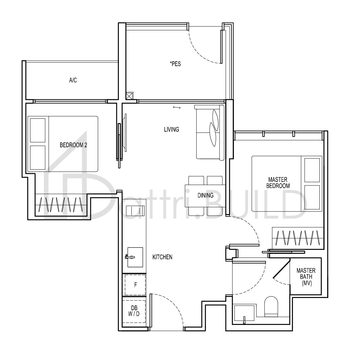 VIEW AT KISMIS A1-G floorplan (watermarked)