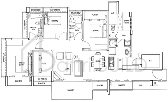 THE PARC CONDOMINIUM C2 floorplan (watermarked)