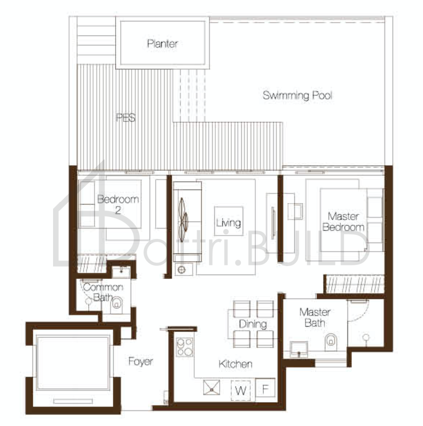 CLUNY PARK RESIDENCE B3G floorplan (watermarked)