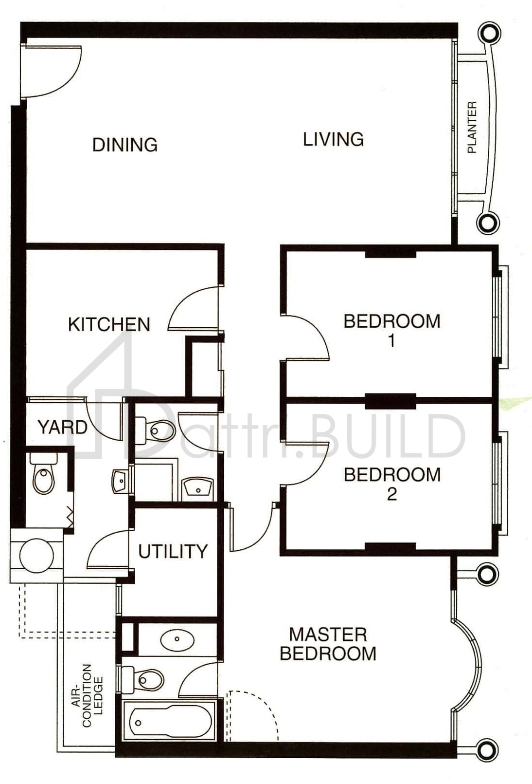 THE SUNNY SPRING A floorplan (watermarked)
