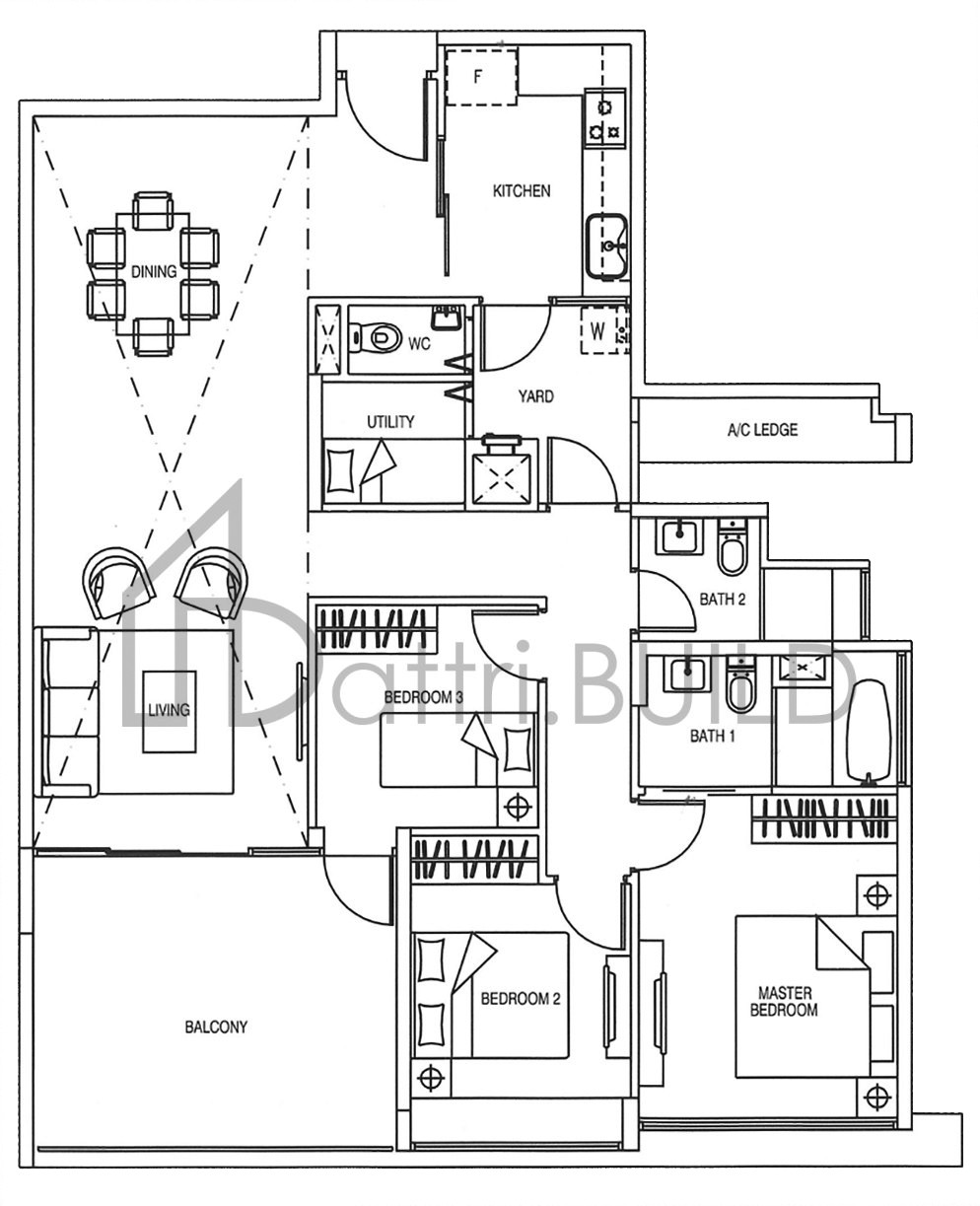 YEWTEE RESIDENCES C5-R floorplan (watermarked)