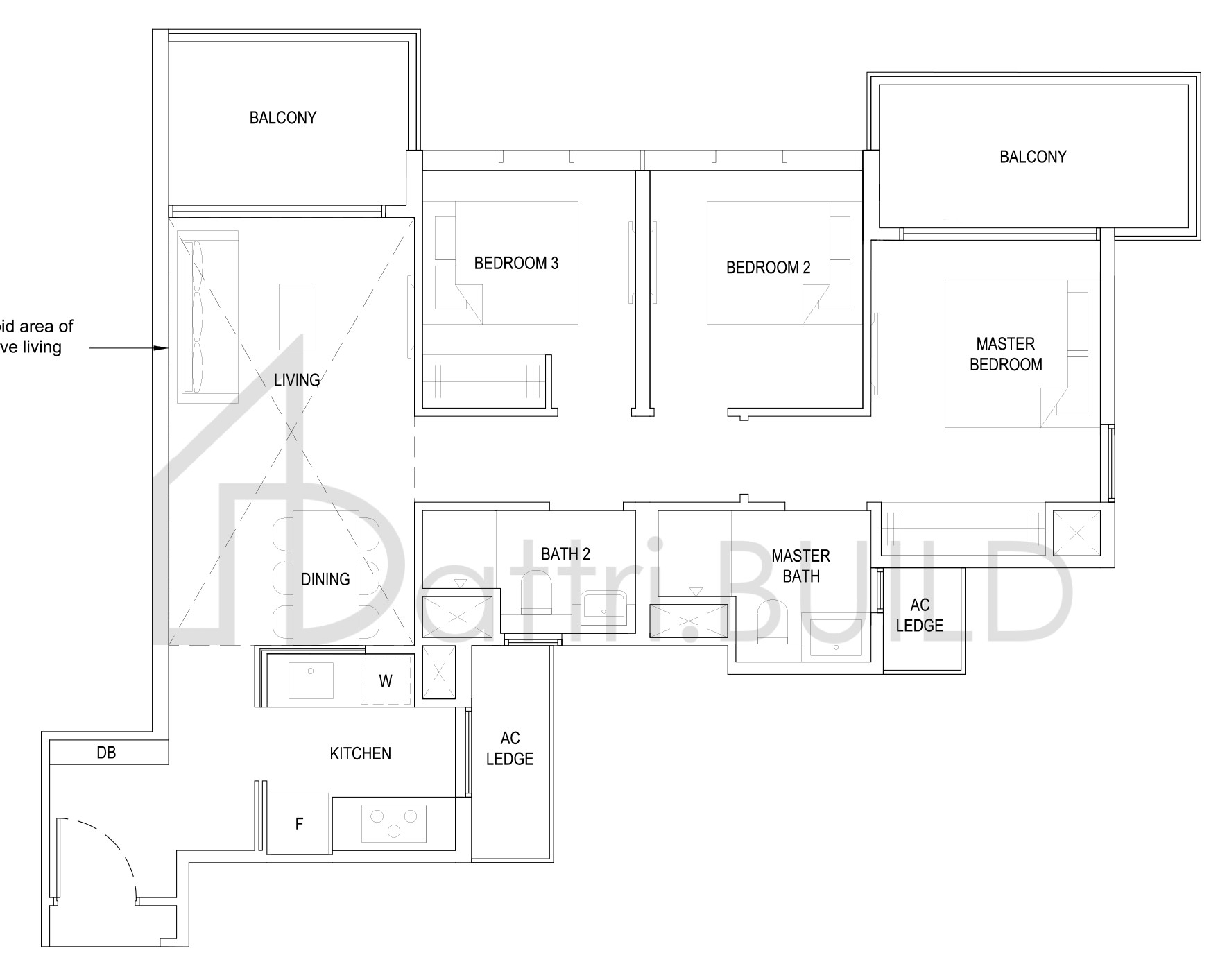 THE FLORENCE RESIDENCES 3C3a(PH) floorplan (watermarked)