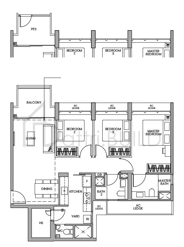 PARC GREENWICH C4-P floorplan (watermarked)
