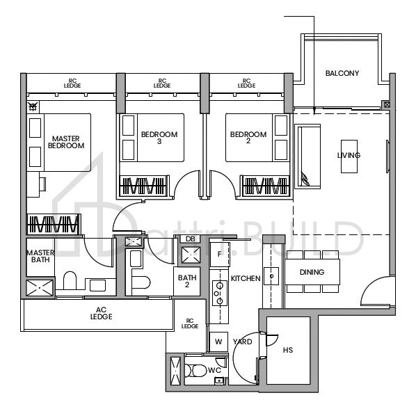 PARC GREENWICH C3C-PH floorplan (watermarked)