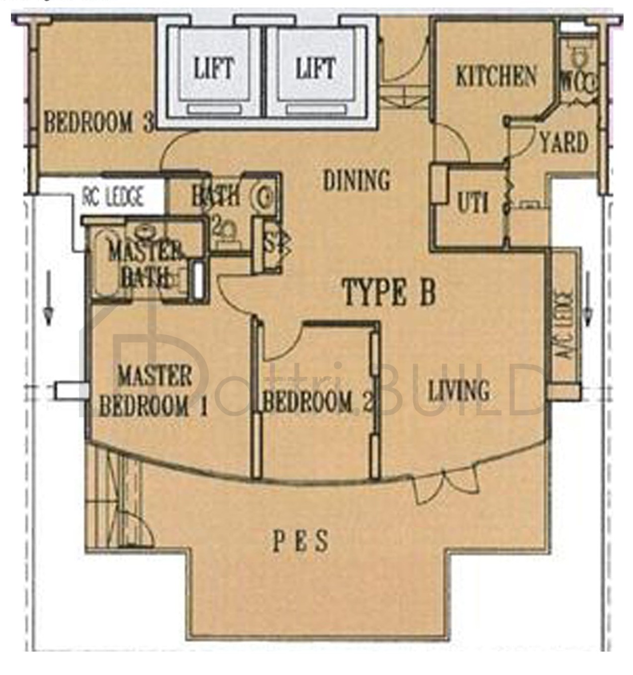 TANGLIN VIEW B floorplan (watermarked)