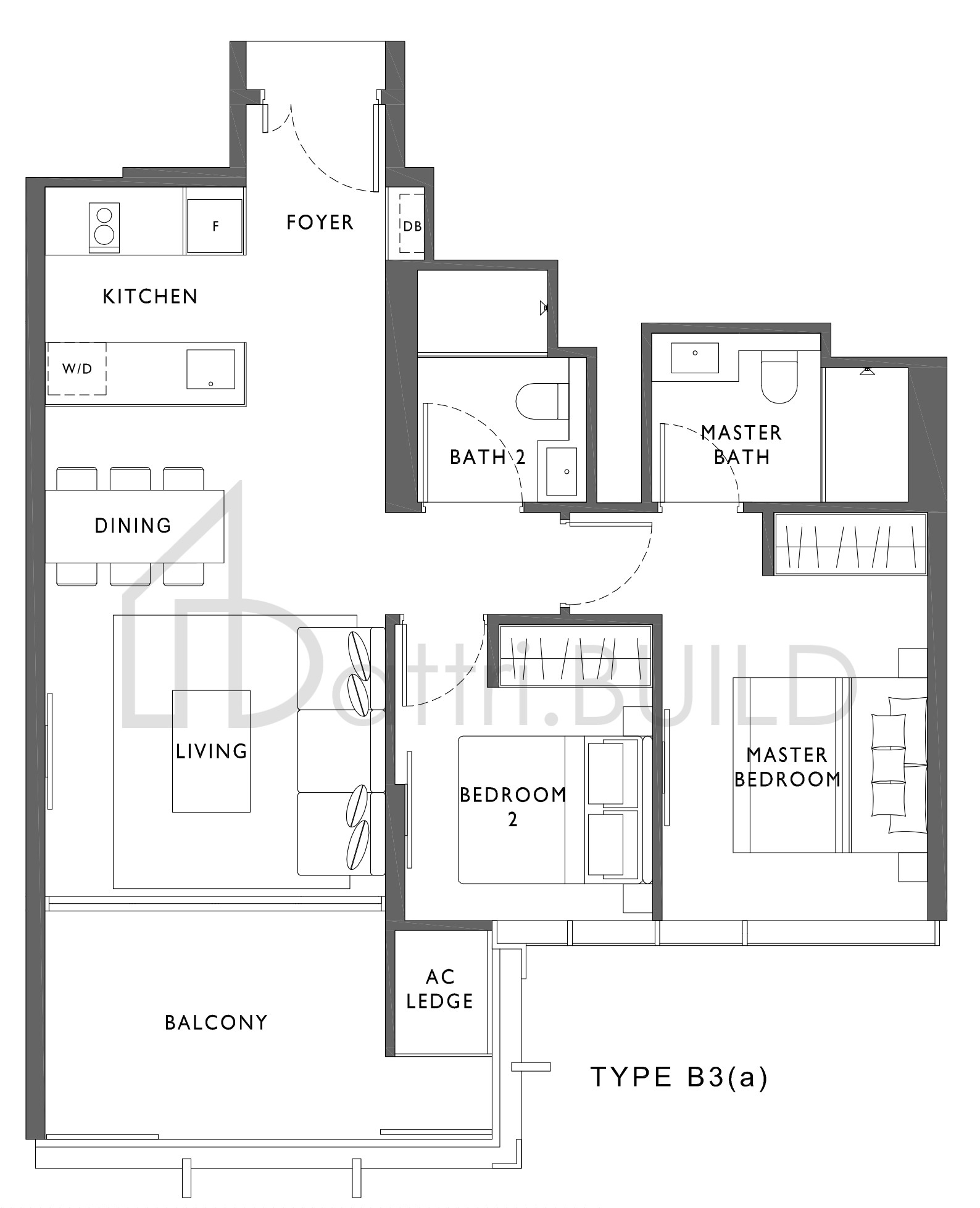 THE HYDE B3 floorplan (watermarked)