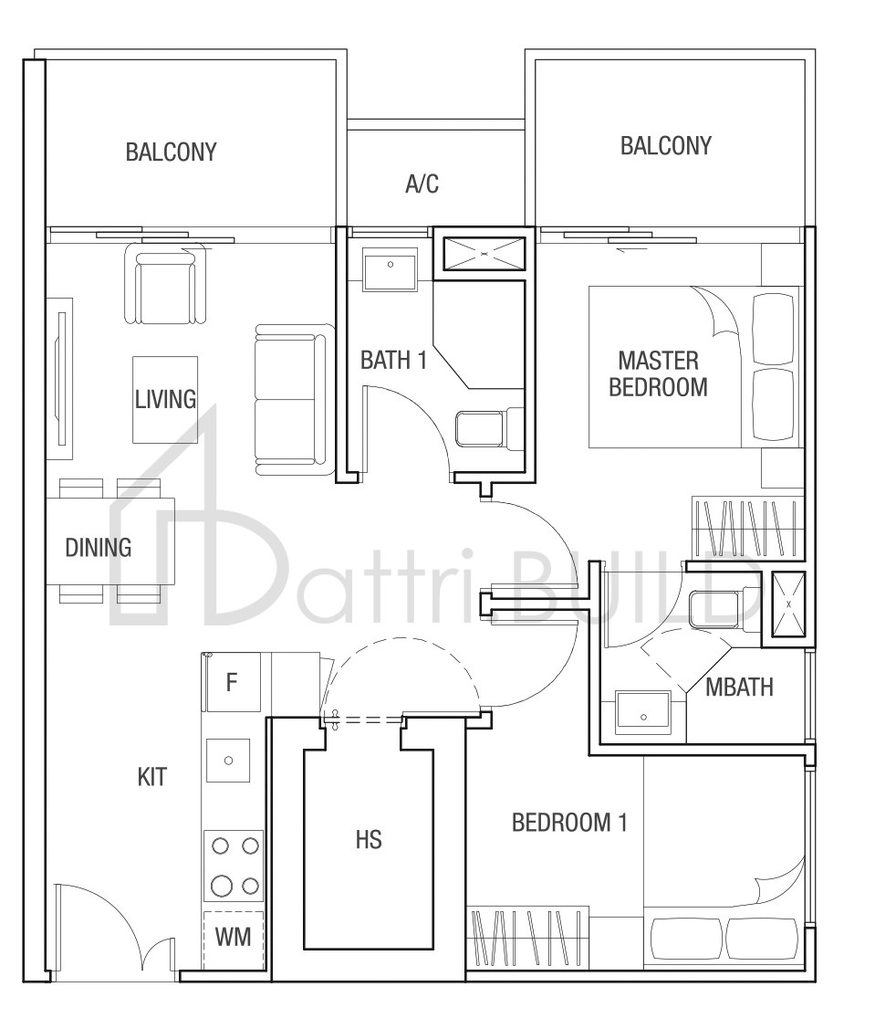 MIDTOWN RESIDENCES B3 floorplan (watermarked)