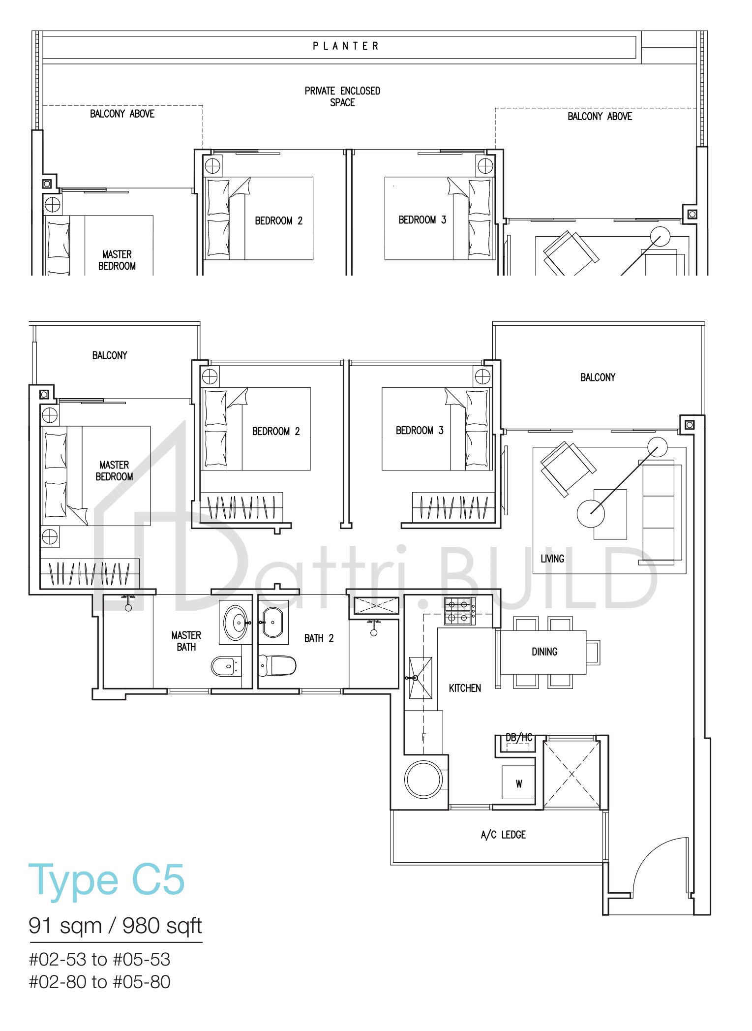 THE NAUTICAL C5 floorplan (watermarked)