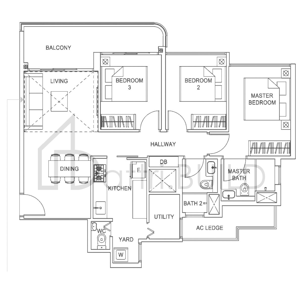 HUNDRED PALMS RESIDENCES C5-PH floorplan (watermarked)