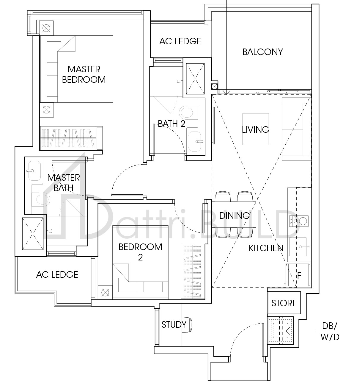 THE ANTARES B5 floorplan (watermarked)