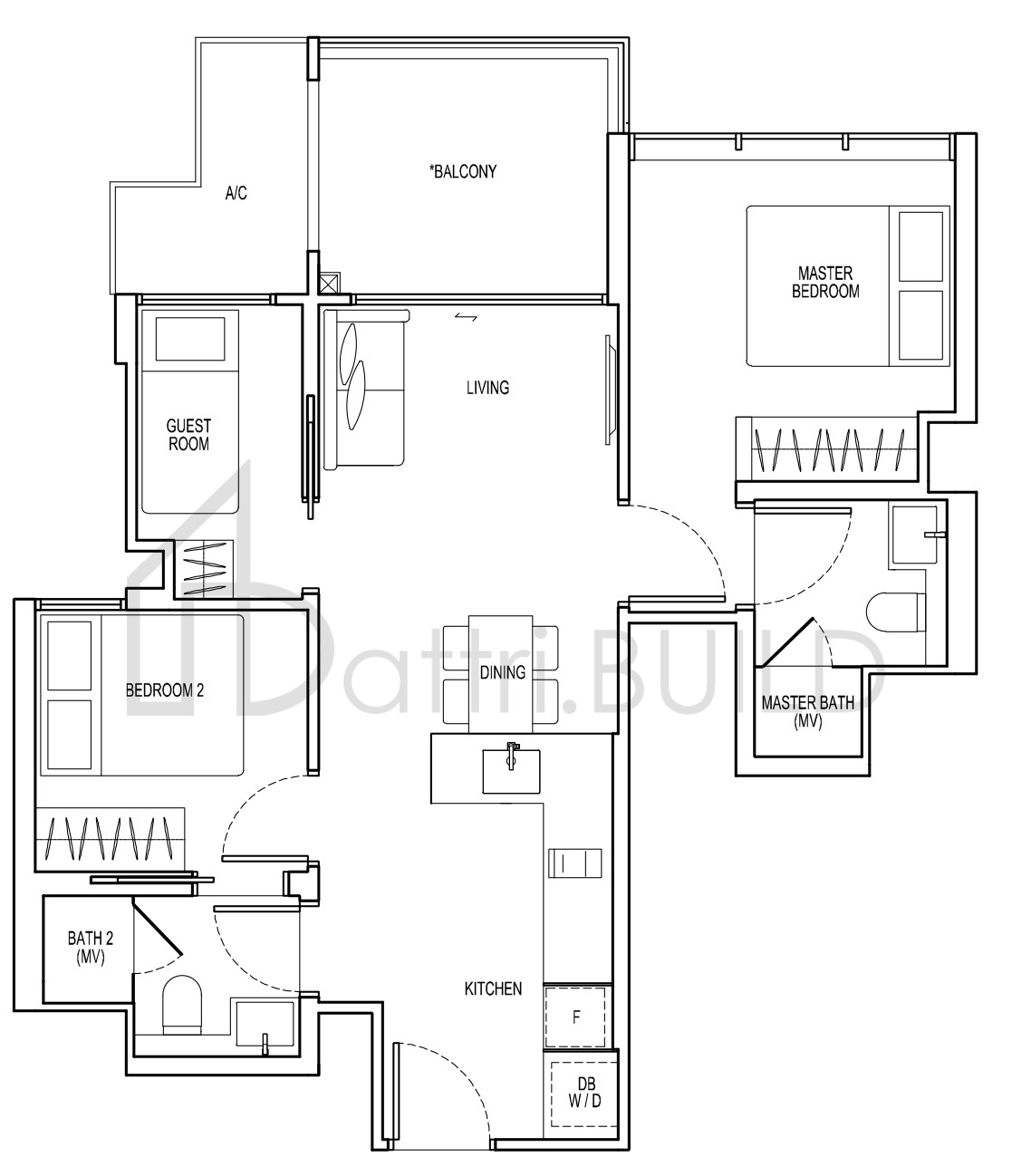 VIEW AT KISMIS C4 floorplan (watermarked)