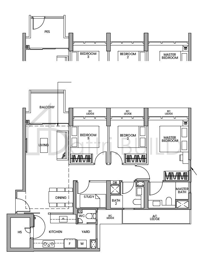 PARC GREENWICH C5-P floorplan (watermarked)
