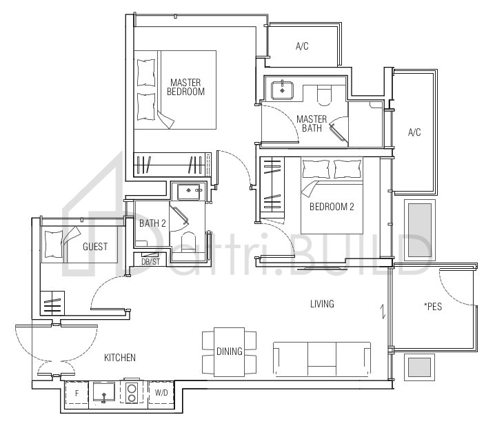 JERVOIS MANSION B5-G floorplan (watermarked)